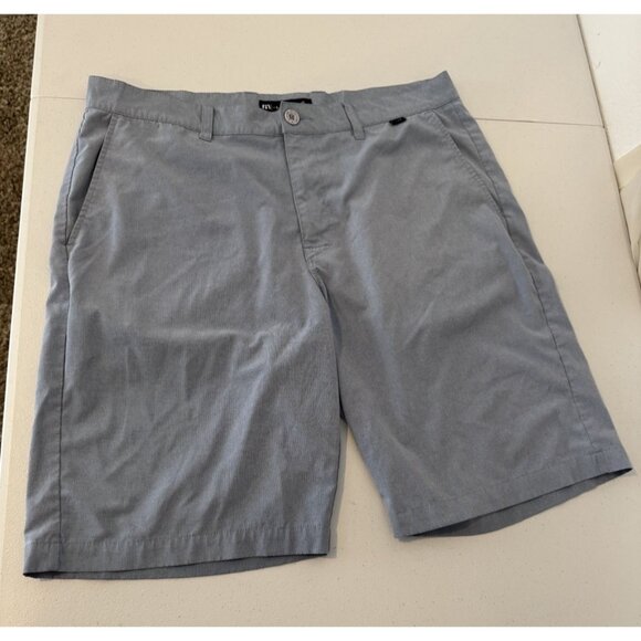 Travis Mathew Shorts Mens 36X9.5 Blue White Golf Outdoor Preppy Country Club - Picture 1 of 9